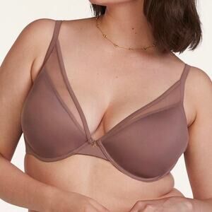 ThirdLove Bra‎ 24/7 Classic Contour Plunge Bra Mauve Size 30G NWT